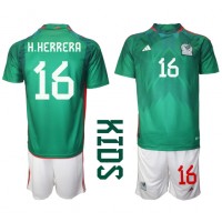 Dětský Fotbalový dres Mexiko Hector Herrera #16 MS 2022 Domácí Krátký Rukáv (+ trenýrky)
